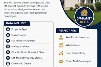 provide USA off market property listings with owner info