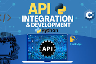 integrate and development of any api and python backend