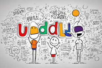 design stickman, stick figure in doodle art style