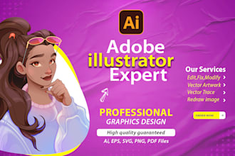 edit any adobe illustrator, vector artwork with fast delivery