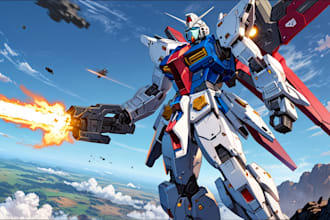 draw gundam, transformer, robot, armor, and mecha, concept