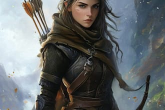 draw dungeons and dragons or oc illustration