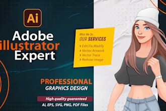 do adobe illustrator work, photoshop, and graphic design in 24hours