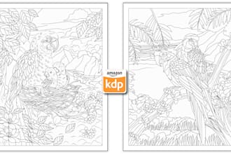 draw adult coloring book pages for kdp