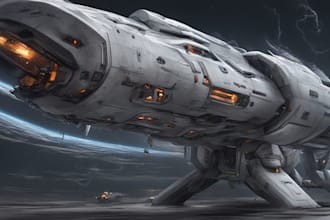 draw you sci fi and spaceship design