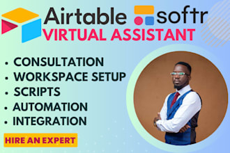 do airtable database, softr website automation, zapier app integration, monday