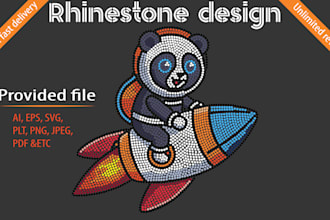 do rhinestone template design