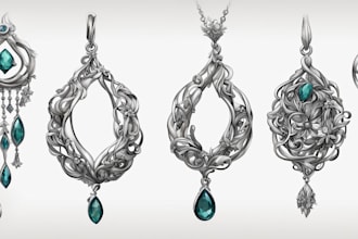do a quick jewelry sketch design your concept