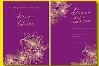 wedding card with save the date ,rsvp designed your way