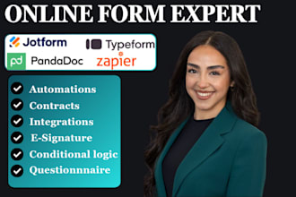 create jotform typeform pandadoc docusign google form moosend zapier integration