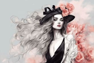do stunning fashion illustration