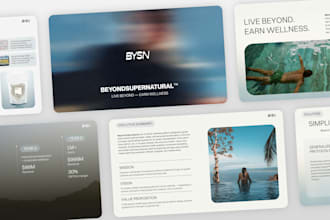 write and design an investor fundraising pitch deck presentation
