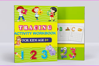 do kids coloring book cover kids activity book interior for kdp