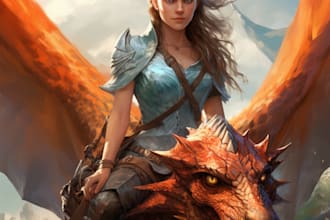 illustrate your unique fantasy character art with dragone