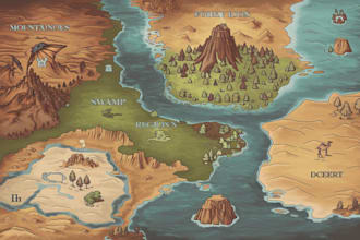 create a high quality fantasy map
