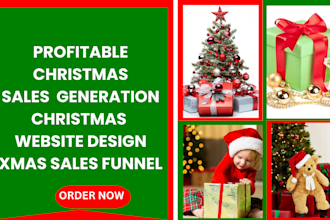 generate christmas sales design christmas gift website christmas sales funnel