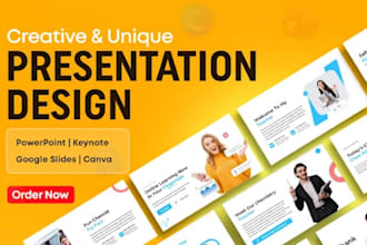 create powerpoint, pitch deck, webinar, lecture, business presentations