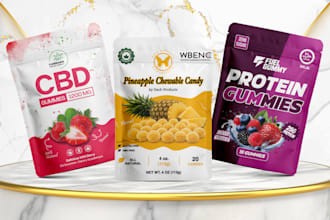 do eye catching custom food packaging design and box design