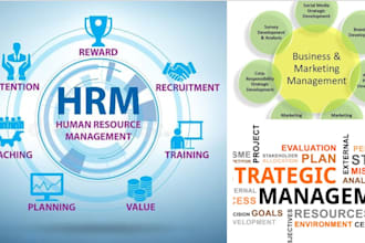 do business marketing, strategic management, and human resources