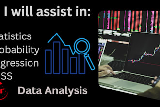 assist in business statistics, probability, regression, spss data analysis