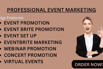 promote and market eventbrite, conference, webinar, events