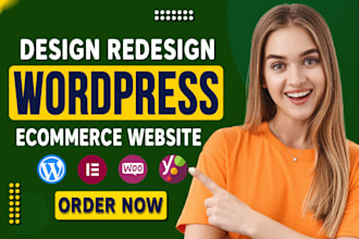 create wordpress woocommerce website, ecommerce website, wordpress online store