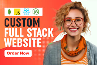 do custom website development as full stack website, front end web developer