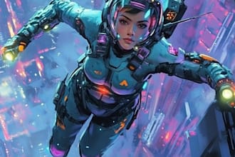 create a sci fi character design or sci fi character art