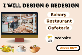 design wix bakery website restaurant website cafe website online food ordering