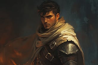 create a stunning artwork of a dnd character or you