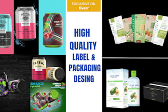 do high quality packaging design, label design and box design