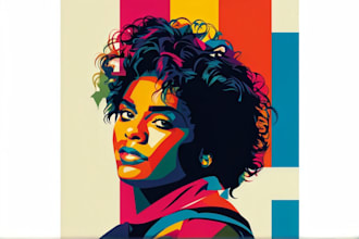 make an awesome and color full vector wpap pop art