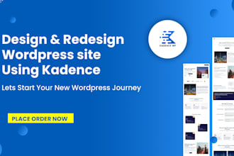 redesign wordpress website with kadence, kadence blocks, kadence pro