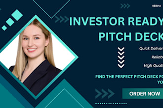 design a modern investor pitch deck PPT presentation