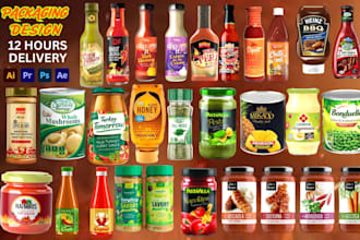 design spice, sauce, seasoning, jars,  or honey labels
