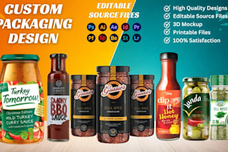 design premium spice, seasoning, sauce and condiment labels