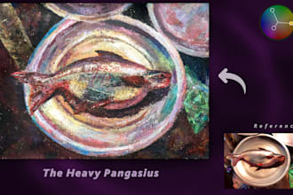 create abstract acrylic painting from your photos on canvas