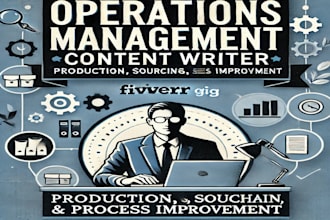 do production operations management and supply chain article writer