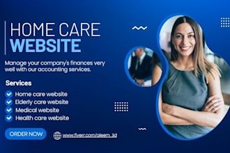 home care website medical dental clinic website elderly care wordpress website
