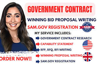 do government contract write winning bid proposal capability statement