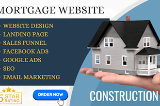 create a professional mortgage landing page, mortgage website, and loan website