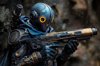 make a high quality sci fi character ,model, prop