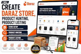 create daraz store, product hunting, product listing
