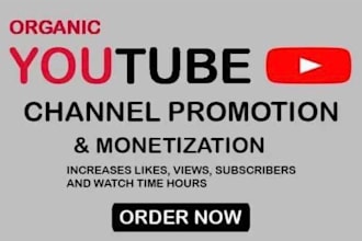 do organic youtube promotion, live stream, video promotion