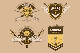 design high quality military logo design with fastest delivery