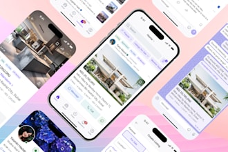 design modern and clean UI and UX for a mobile app