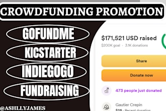 promote crowdfunding campaign kickstarter, gofundme, indiegogo fundrasing