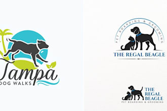 design pet, dog, cat or animal and veterinary clinic logo unlimited revision