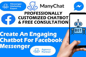 custom facebook bot, fix blocked channel, automation bot,website bot in manychat