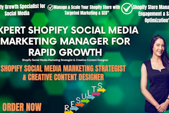 dedicated shopify social media marketing manager content creator specialist